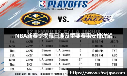 NBA新赛季揭幕日期及重要赛事安排详解